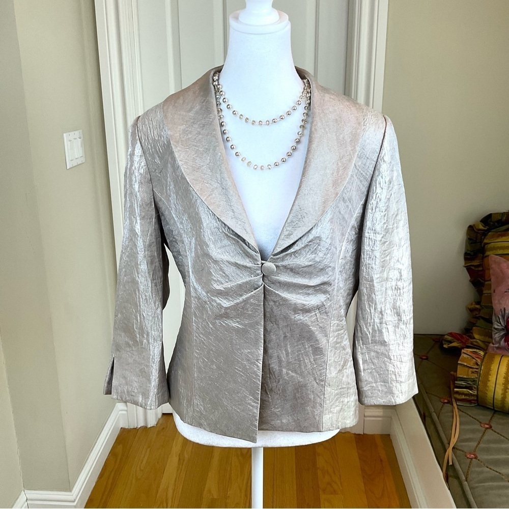 Jessica Howard Blazer Shimmery Champagne Vintage (12) - Picture 2 of 8